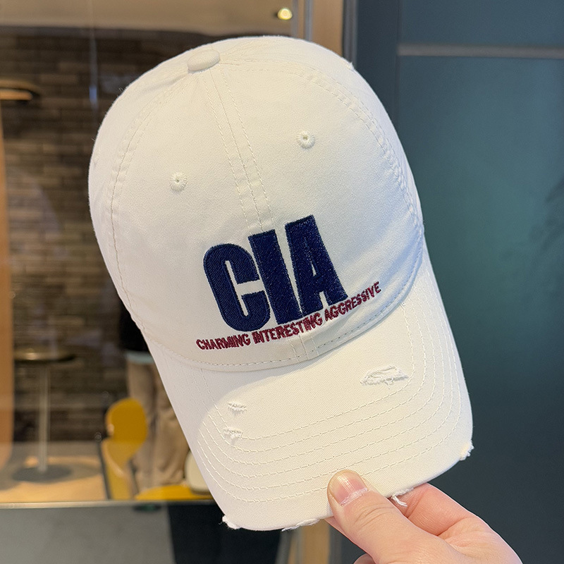 letras coreanas bordadas sombrero de béisbol para mujeres 2025 pollo nuevo estilo de moda versátil sombrero de boca de pato muestra cara pequeño sombrero solar