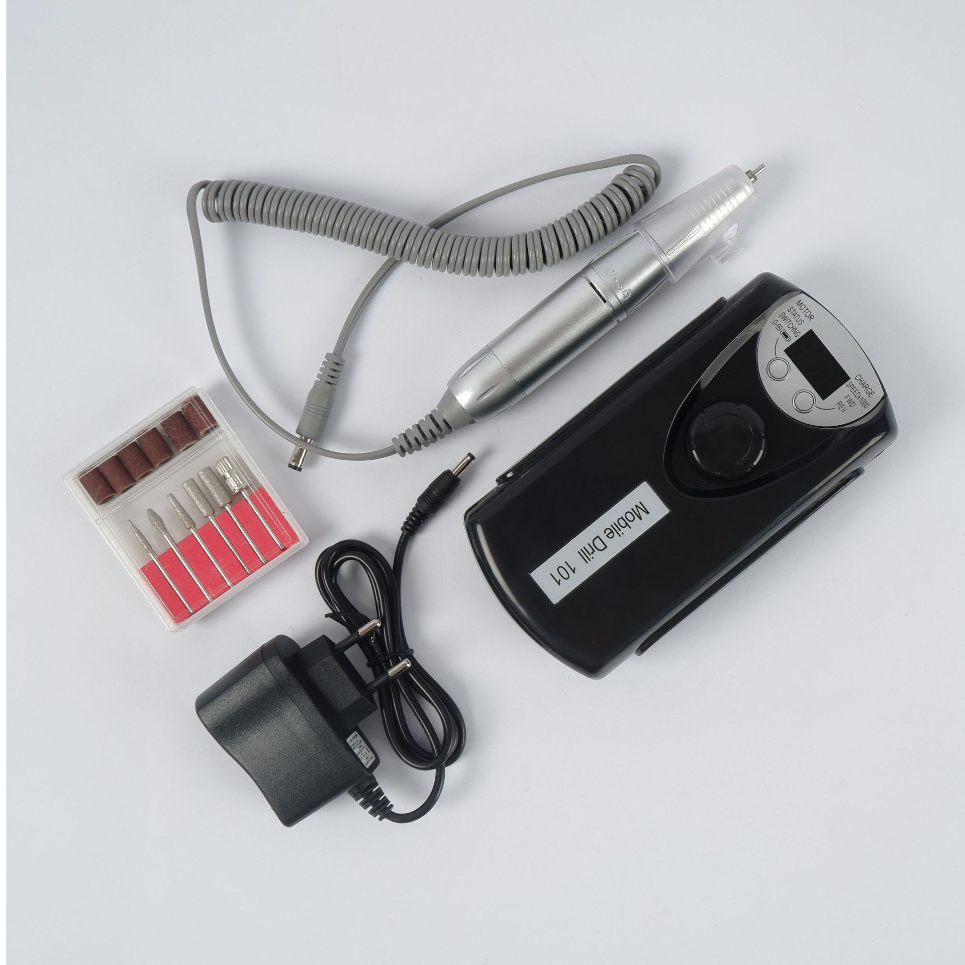 El modelo de carga de la lijadora de uñas no está caliente, el removedor de uñas profesional pulido, el lijador de uñas eléctrico portátil con cabezal de lijado