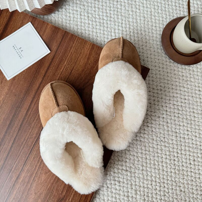 Henan Sangpo Maomao Slippers Women's Outerwear Ins Fur One-piece Wool Home Baotou Winter fleece-lined Cotton Slippers
