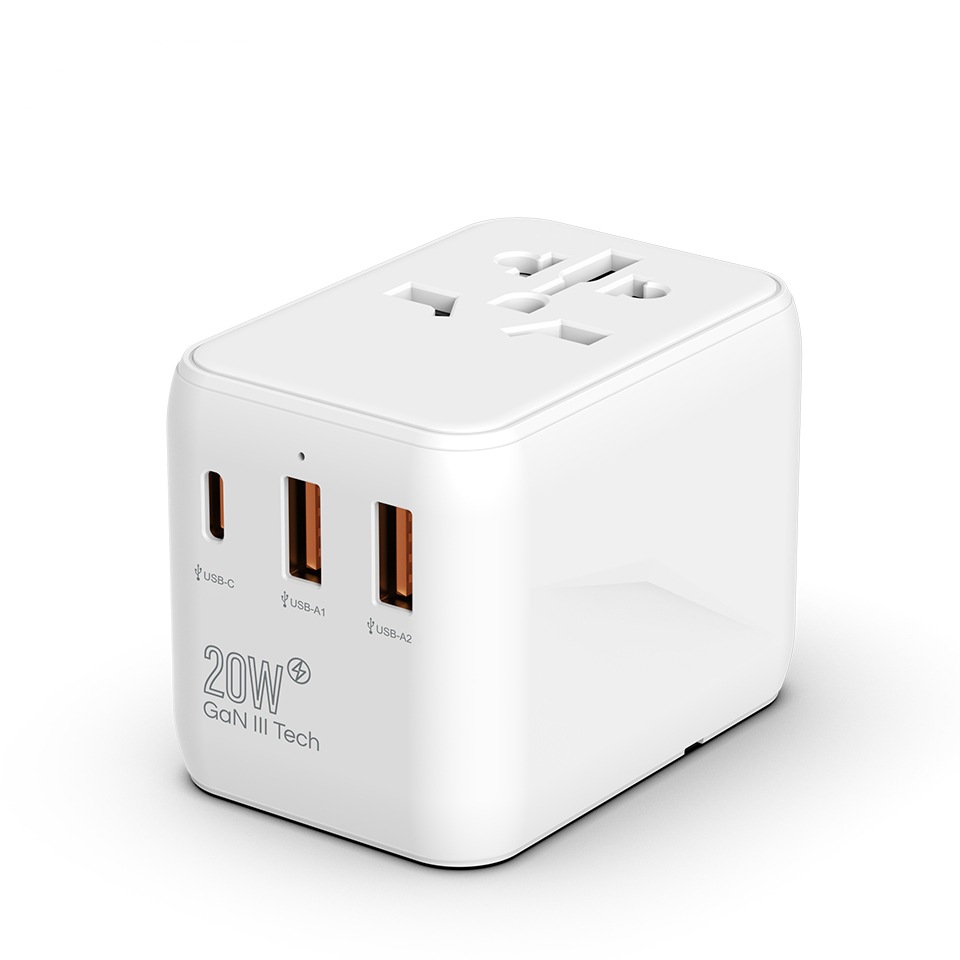 多国通用快充转接头PD20W旅行充电转换插座美规欧规英规澳规