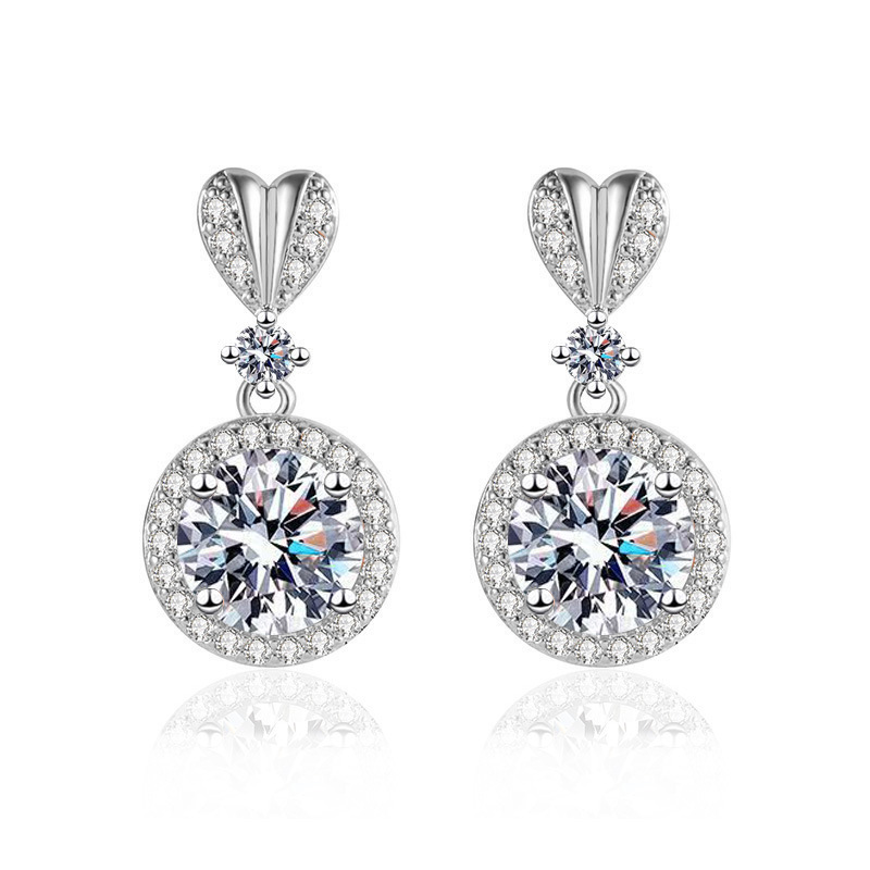 E120 heart-shaped earrings [2 carats]