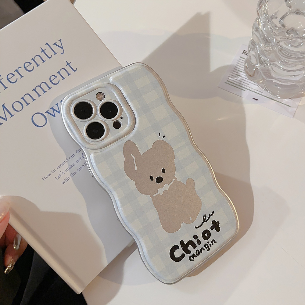 Protective Phone Case For Iphone With Checkered Plating Design_voghion.com