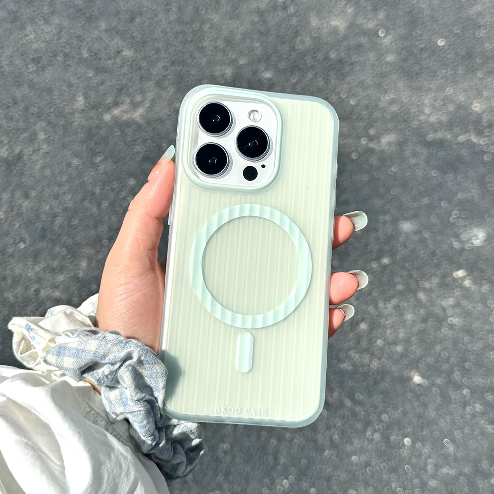 Verano pequeño, fresco y translúcido Macron adecuado para Apple 15/16 funda para teléfono móvil 14promax simple 13 mujeres jóvenes 16p