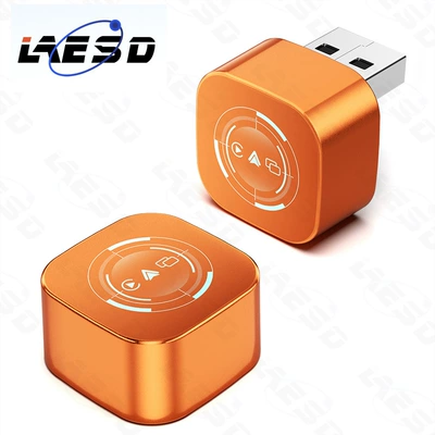 Cross-Border Four-In-One Wireless: Simsiz CarPlay və Android Auto - q1af-orange-ring-crystal-blue-4-in-1-wireless-carplay-android-auto-adapter-apple-android-screen-mirroring-overseas-version-only