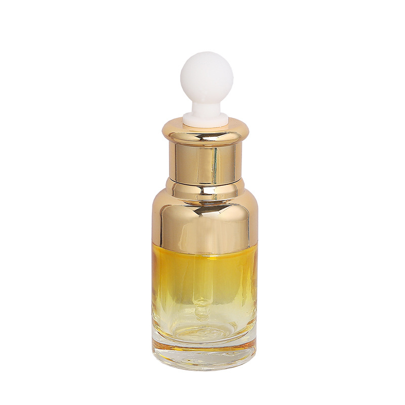 Botella de aceite esencial de vidrio botella cuentagotas cabeza de plástico botella de esencia líquida original salón de belleza maquillaje botella vacía 40ml30ml20ml