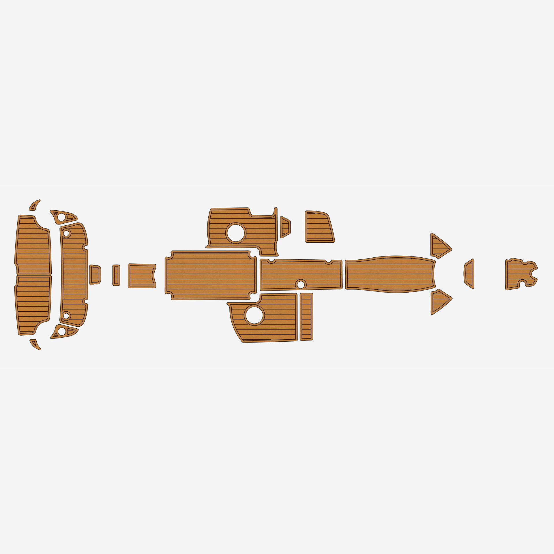 2015-2021 Yamaha 240 242 EVA Тиковый морской пенопластовый пол