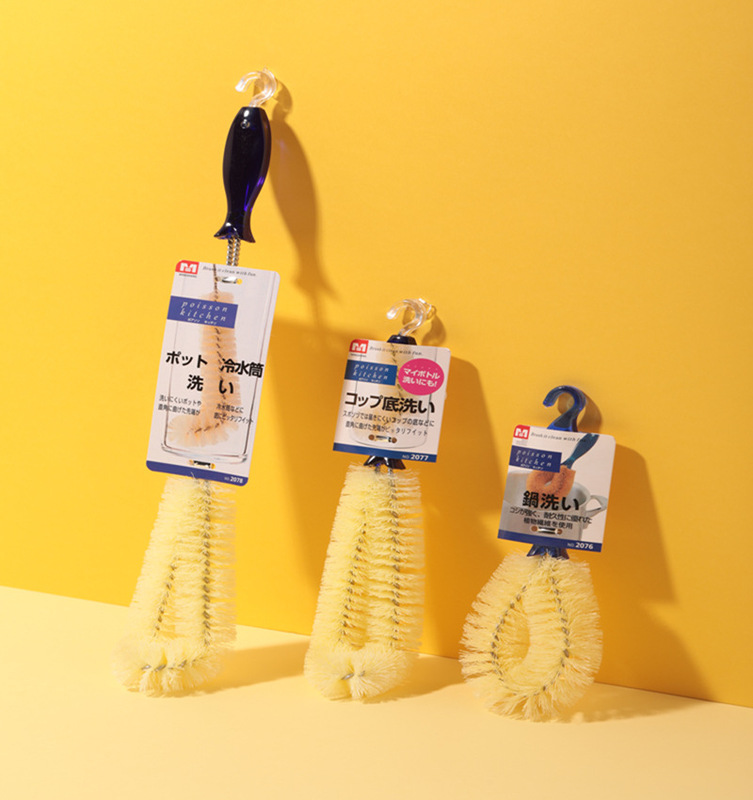 Japanese MS cup brush no dead angle brush Cup artifact to remove tea stains multi-functional Cup long handle stiff brush