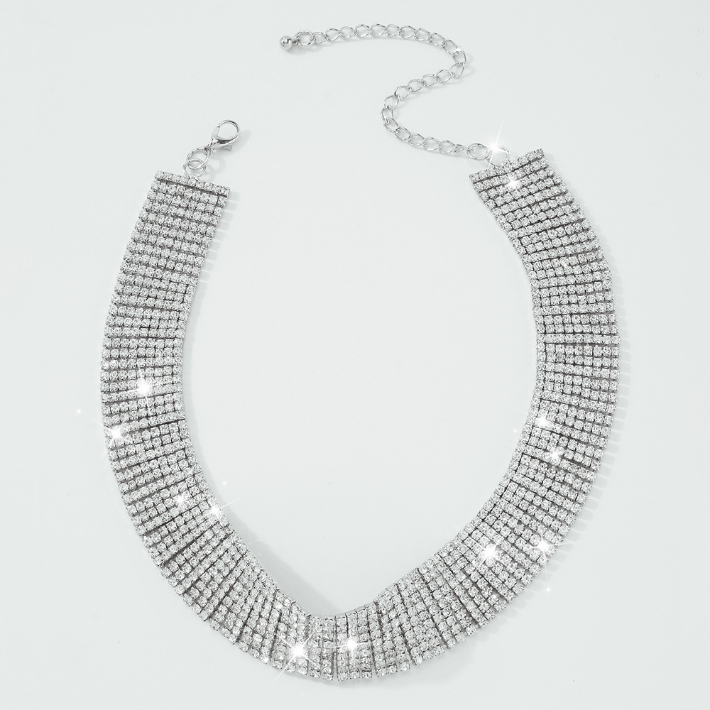 European And American Style Full Diamond Necklace display picture 2