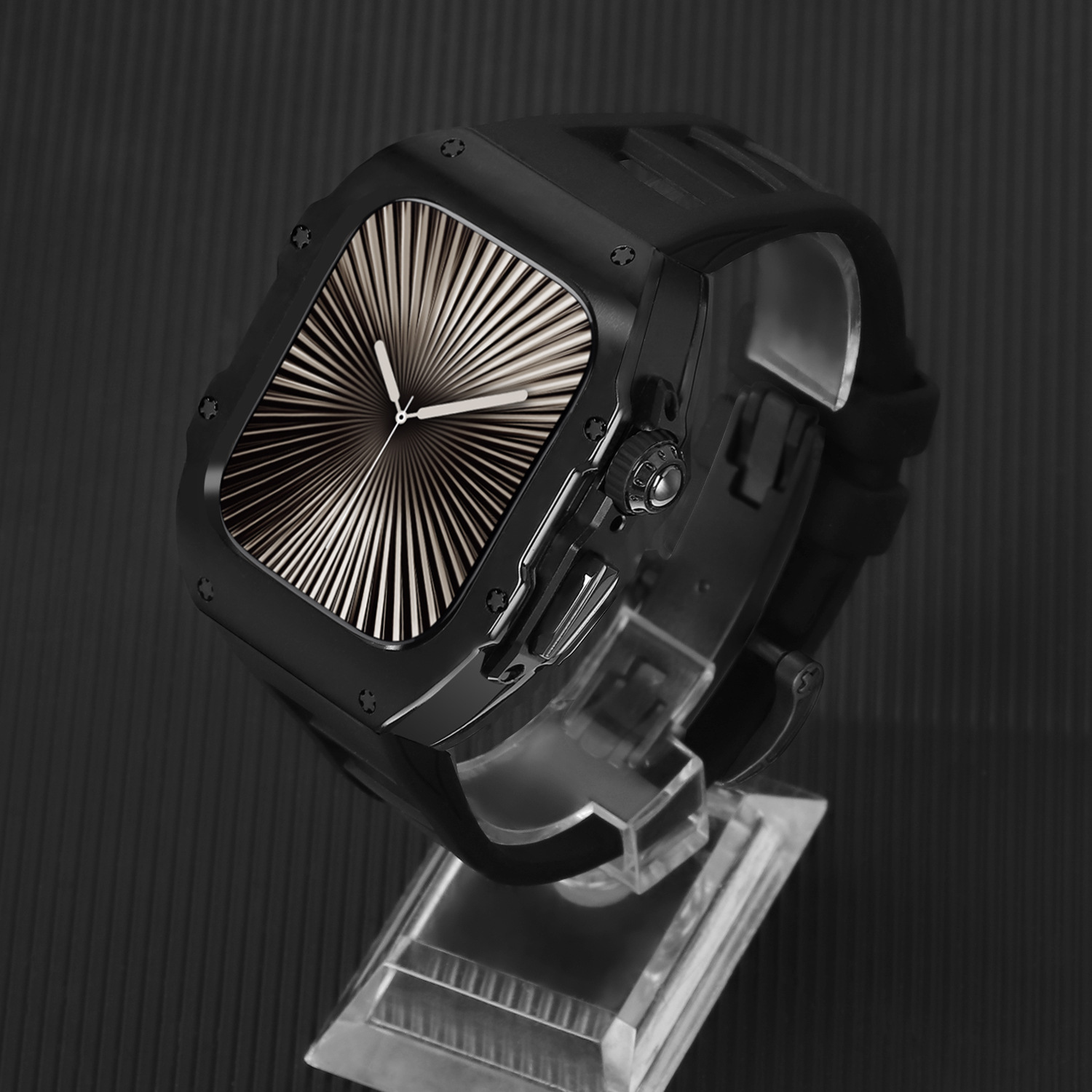 Adecuado para Apple Watch Correa iwatch Ultra10 generación 42/46/49mm acero inoxidable flúor caja de una pieza