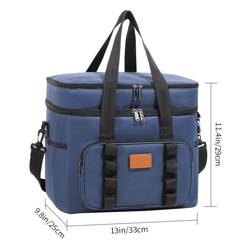 Transfronterizo Amazonas gran capacidad al aire libre camping bolsa de hielo picnic espesar aluminio aislamiento frío paquete de frutas frescas image 6
