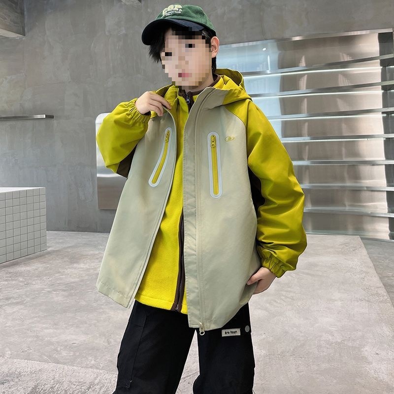 男童春秋冬三合一冲锋衣外套可拆卸2025新款中大童帅气秋季儿童装