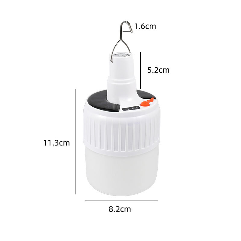 Transfronteriza solar LED lámpara de bombilla de control remoto lámpara de ahorro de energía lámpara de campamento al aire libre lámpara de campamento lámpara de mercado nocturno móvil