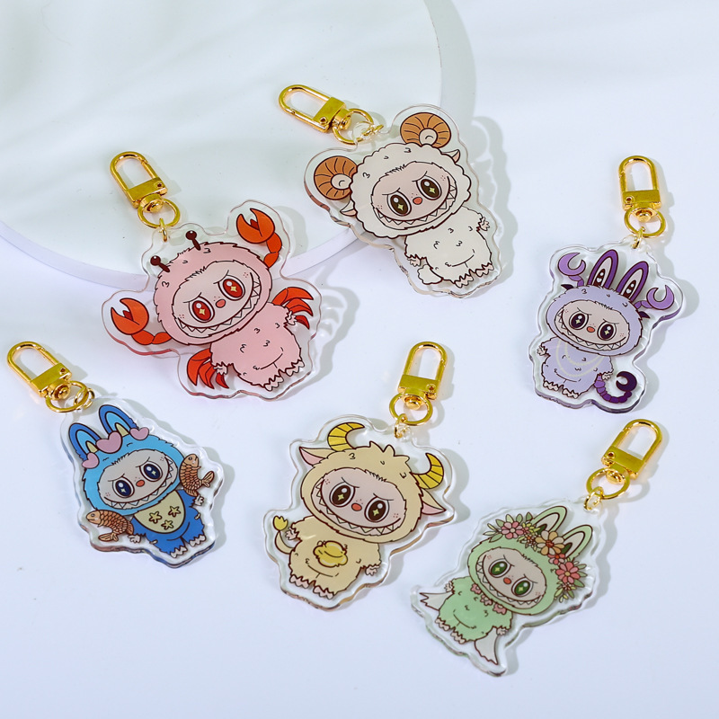 Muguo プロフェッショナルカスタマイズされたアクリルキーホルダースタンドクリップ携帯電話エアバッグホルダー流砂ブランドデザイン校正|undefined