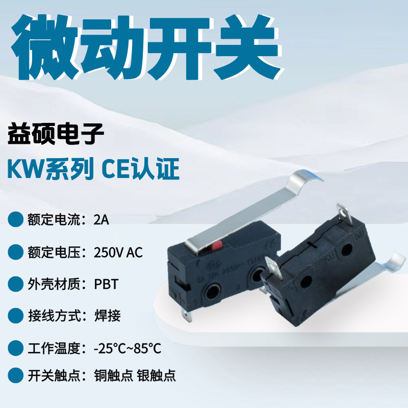 Micro Switch D2Sj-5Gl13-P Limit Travel Switch 2-Pin Curved Handle Electric Push Rod Micro Switch