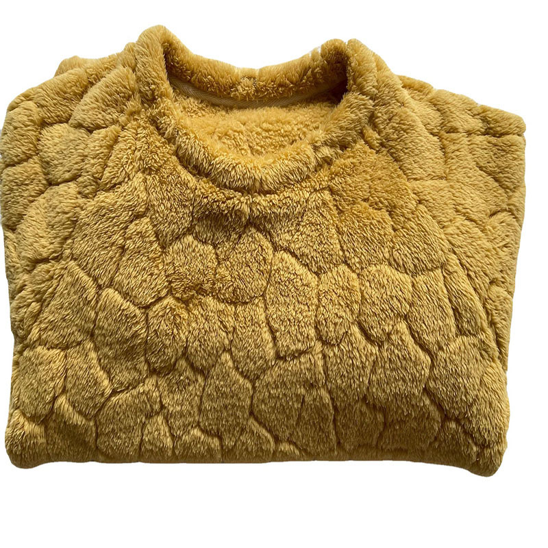 厂家供应床上用品面料提花舒棉绒秋冬家居服睡衣面料提花北极绒布