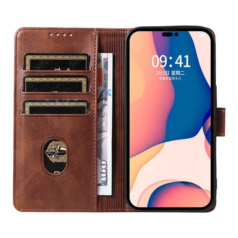 ForeiGn Trade New Model Suitable for SAMsunG M35 5G Calf Pattern Flip Card Leather Case Mobile Phone Case S24 FE