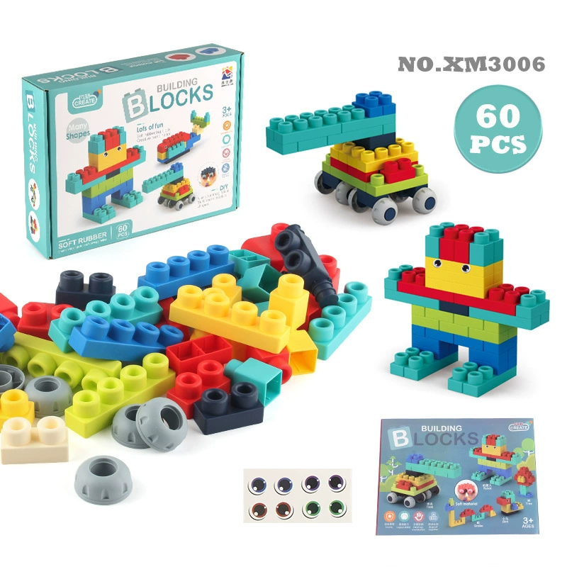 Constructor from soft rubber, toy, can bite, early education, science and technology