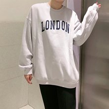 BM风brandy同款  秋新款欧美风LONDON字母印花宽松上衣BM卫衣女