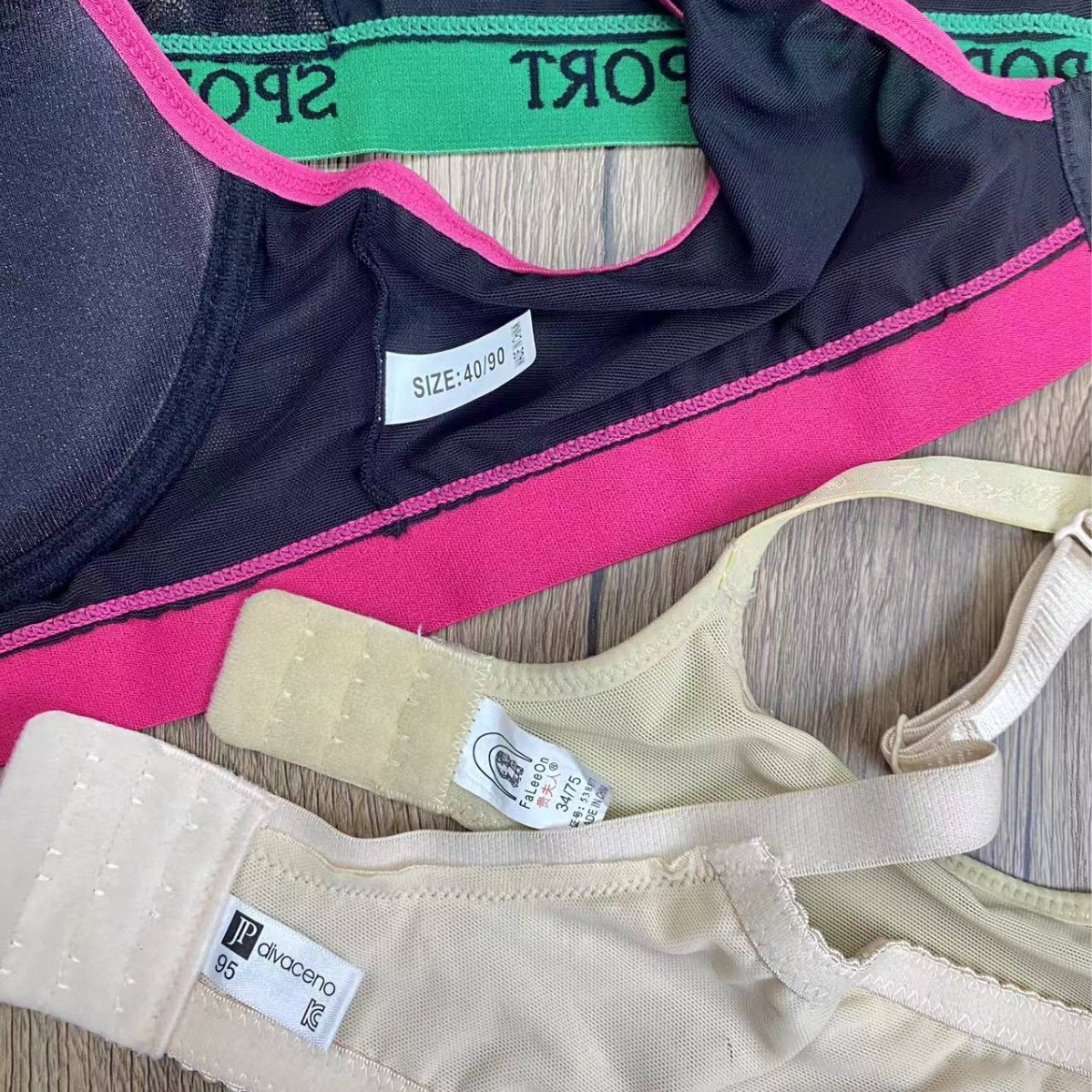 Mamá ropa interior sujetador de tres filas de hebilla delgada de mediana edad sin anillo de acero sujetador de algodón pecho pequeño reunido tamaño mixto sujetador al por mayor