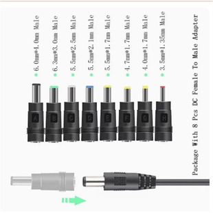 Dc Dc Adapter 8-Piece Set Laptop Router Power Plug Adapter Adapter