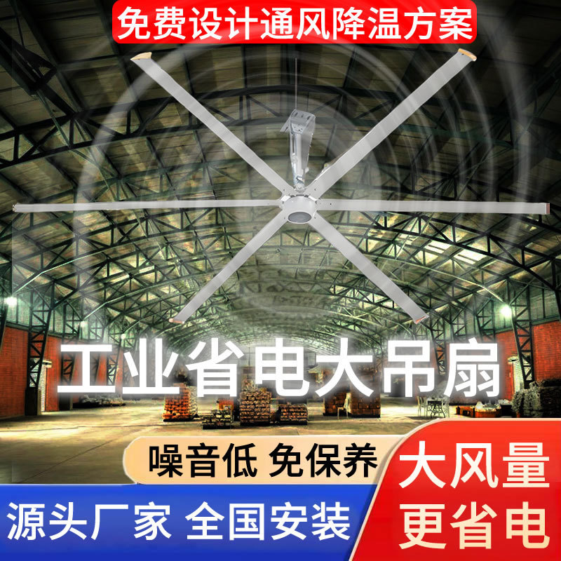 工业吊扇大风力节能2米7米大型工厂车间永磁大功率通风降温大风扇