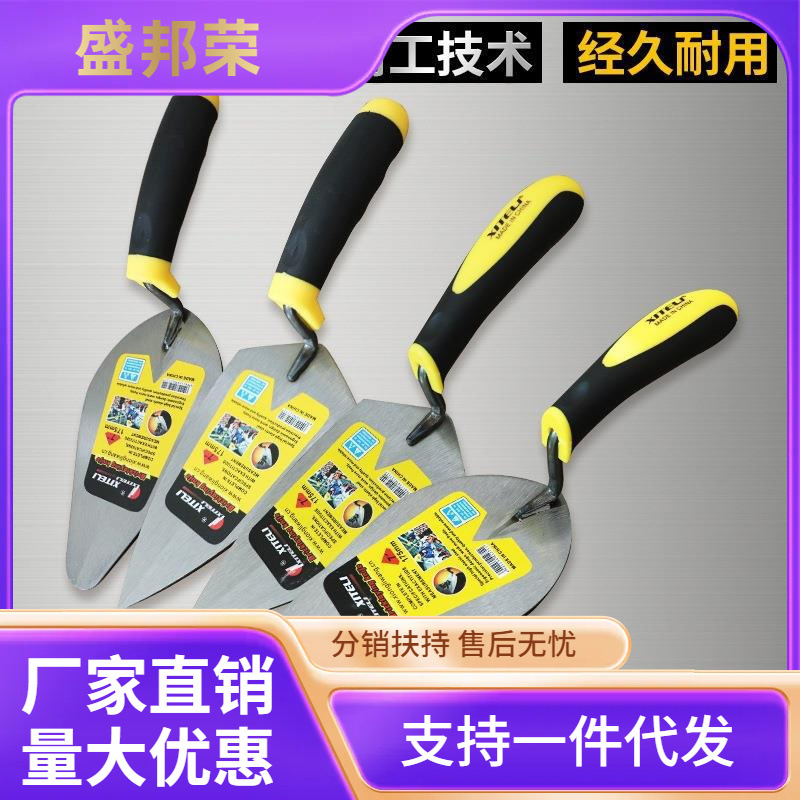 工厂直销抹泥刀泥板厂家直销瓦工椭圆形砌砖工具淳枫刀圆头瓦工刀