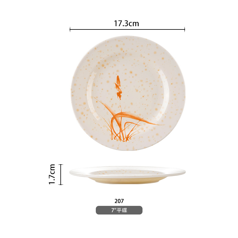 Otoño hierba melamina olla caliente barbacoa placa tazón melamina de comercio exterior A5 vajilla