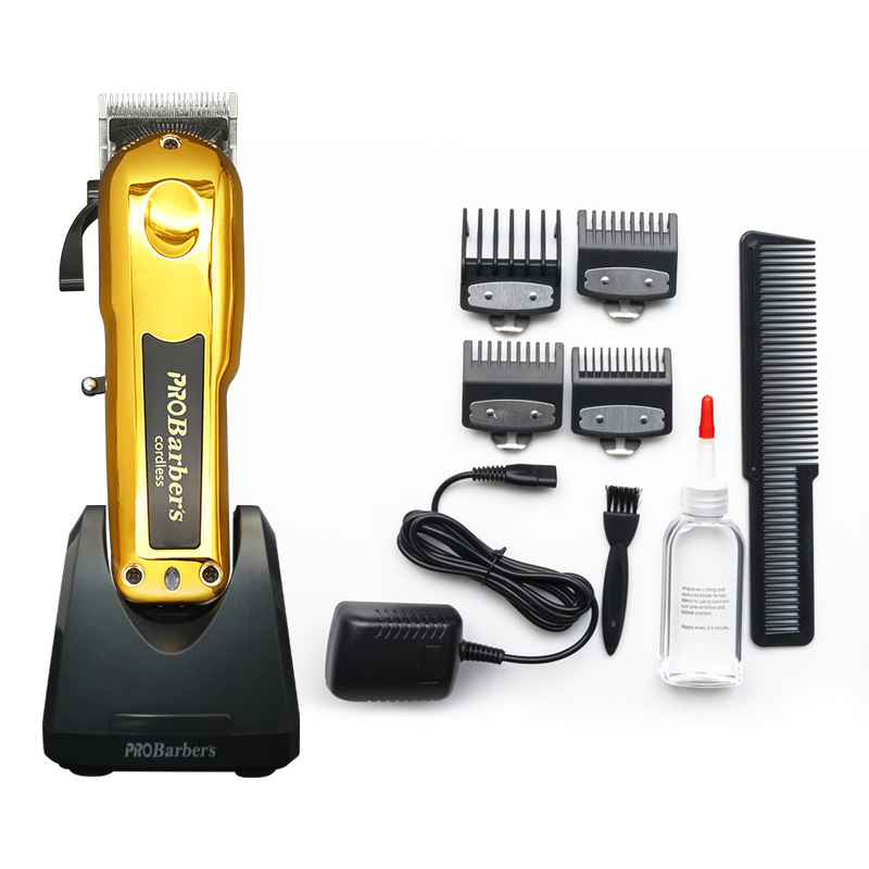 Cortadora de pelo profesional para barberías, recortadora eléctrica de acero inoxidable para afeitado, cortadora de pelo eléctrica para uso doméstico.