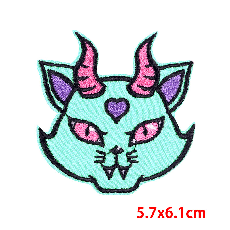 7g Weight Clothing Sticker Patches Classification 1 Piece Quantity Embroidery thread Material Cartoon, Cat Pattern Cute Style 1 Piece Cute Cartoon Cat Embroidery Thread Clothing Sticker Patches 4
