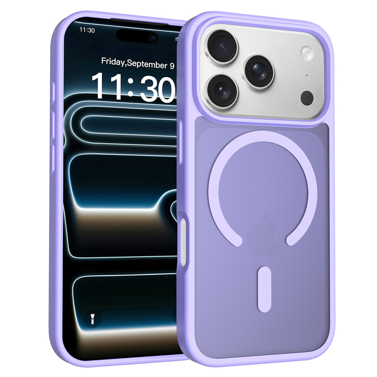 Funda para teléfono móvil iPhone17 Promax para uso transfronterizo Funda esmerilada con sensación de piel de escudo plateado Funda magnética de manzana 17Air