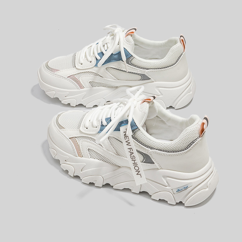 Zapatos estilo Dad para mujer, primavera 2022, nuevos, con suela gruesa, que aumentan la altura, zapatillas versátiles, estilo coreano, modernos, informales, 7788