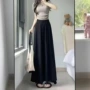 高腰飘飘薄款百褶阔腿裤