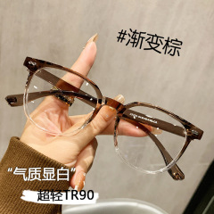 22320現物TRグラデーションブラウン額縁ブルーレイ防止素顔平光鏡全枠には軽豪華風メガネ枠があります。
