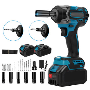 Electric wrench lithium battery brushless impact wrench 500N wrench cross-border foreign trade manufacturers wholesale power tools