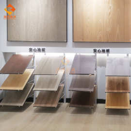 木地板展示架挂墙式瓷砖展架金属管板材腰线架壁挂式多层可折叠