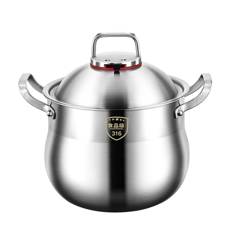 Sonoro 316 acero inoxidable olla de sopa de cocción de sopa de estómago extra grueso anti-derrame olla de cocción de sopa de cocción electromagnética doméstica olla de cocción de sopa de cocción de sopa de alta calidad
