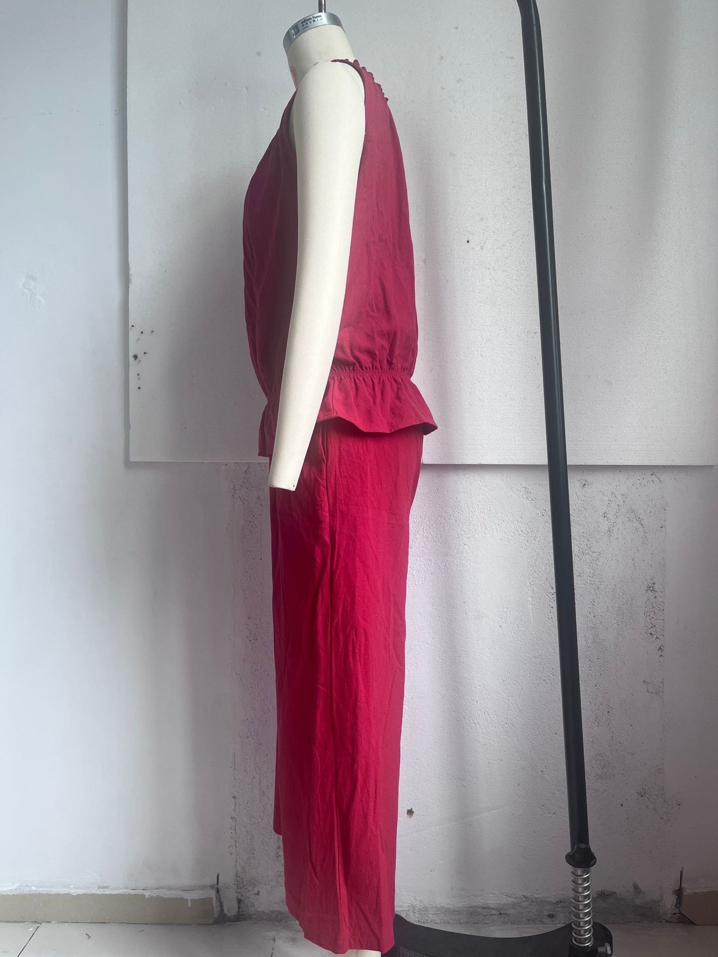 Women's Clothing American Style Women's Ruffled Cotton Linen Two Piece Set Retro Bohemian Spring Summer New Arrivals_ecoleips.com