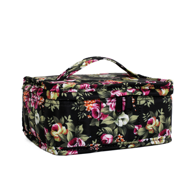 Nueva bolsa de cosméticos portátil de color puro con logotipo impreso, bolsa de cosméticos simple, bolsa de lápiz labial portátil de viaje transfronteriza, venta al por mayor