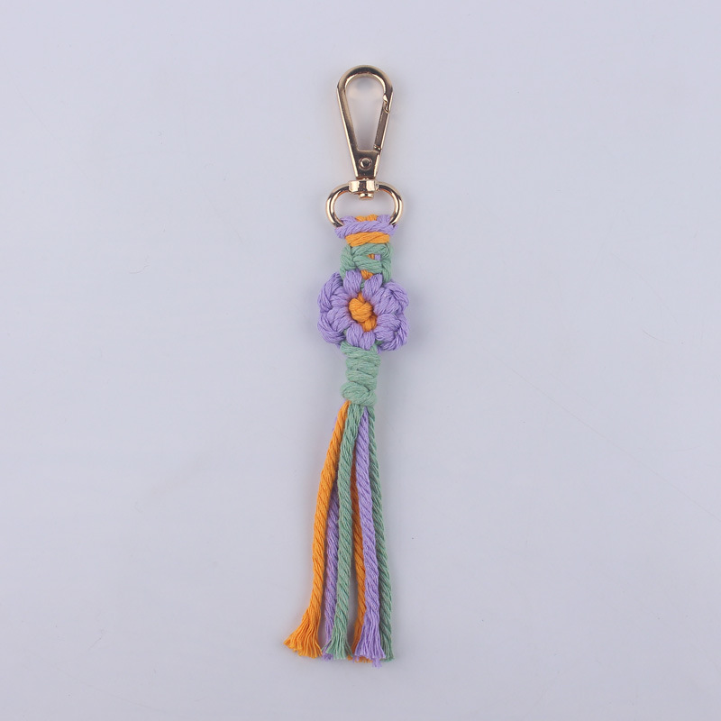 Flower Pattern Classic Style Flower Cloth Women's Keychain