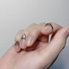 Brand metal ring hip-hop style for nails, simple and elegant design, internet celebrity