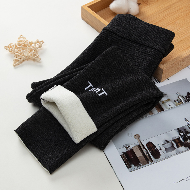 Base de las niñas forrada de lana engrosada pantalones largos de los niños de invierno cálido bebé niñas de una sola pieza de terciopelo pantalones de desgaste exterior fabricante