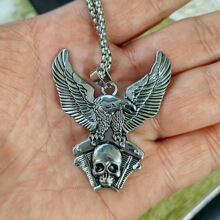 M 96331 Eagle Skull Pendant Necklace �羳��Ӧ����ѷ����