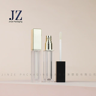 厂家定制 方形唇釉管带中圈 6ml唇彩管 塑料空管彩妆包材