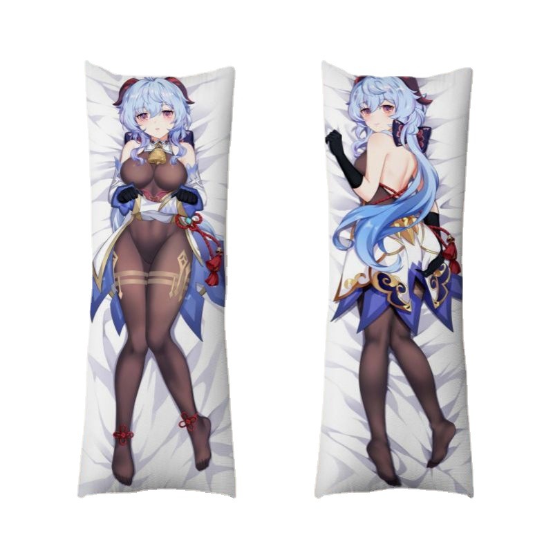 Genshin Impact Ganyu Livsstørrelse Anime Pude Cover & Tegneserie Lang Pude Case - Eksklusiv Udgave