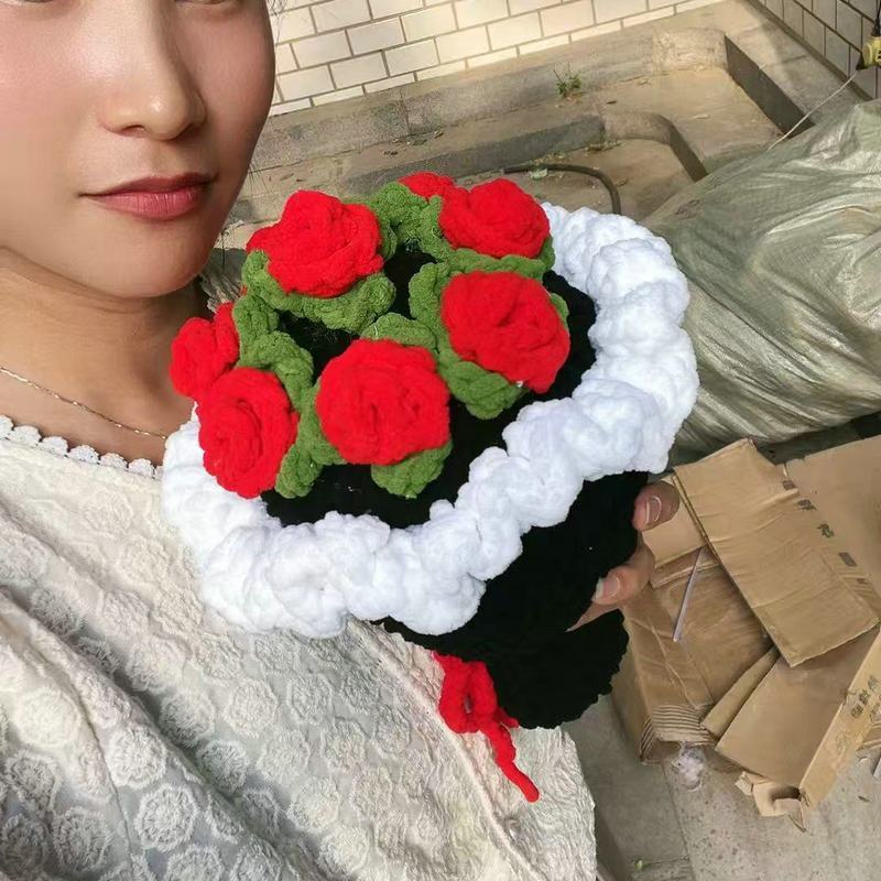 公主向日葵玫瑰手捧花手工编织diy情人节教师同款送女朋友闺蜜款|undefined