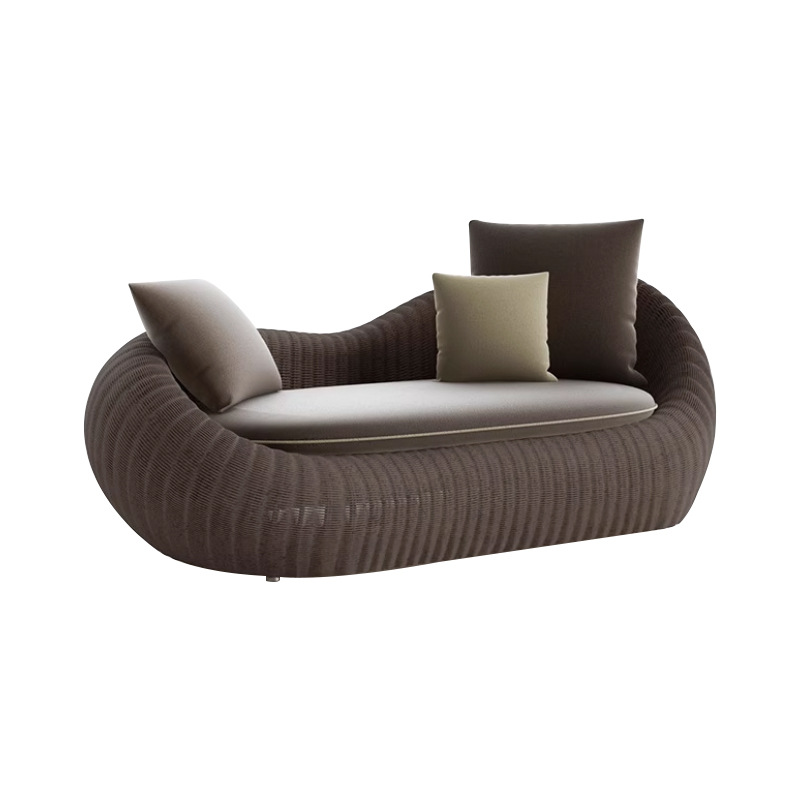 Sofá al aire libre tela de caña patio villa ocio silla de caña hotel terraza residencial impermeable solar tela de caña muebles