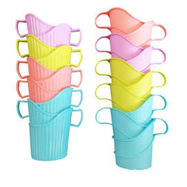 杯托一次性杯托防烫塑料纸杯托手提杯套茶杯底座杯架加厚通用