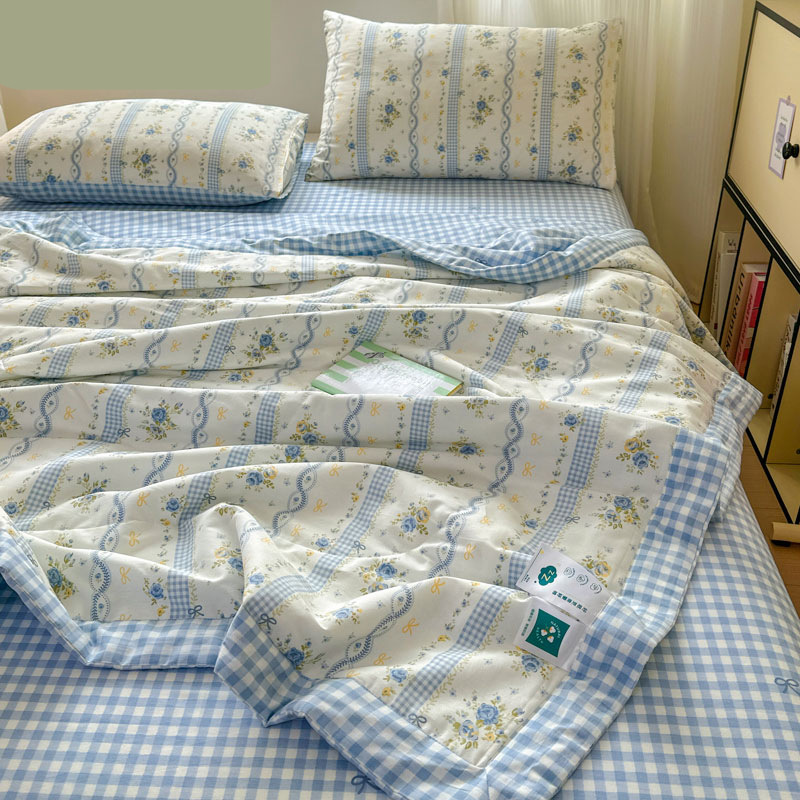 Edredón de aire acondicionado de algodón puro edredón de algodón lavable a máquina edredón de verano edredón de dormitorio individual edredón de verano