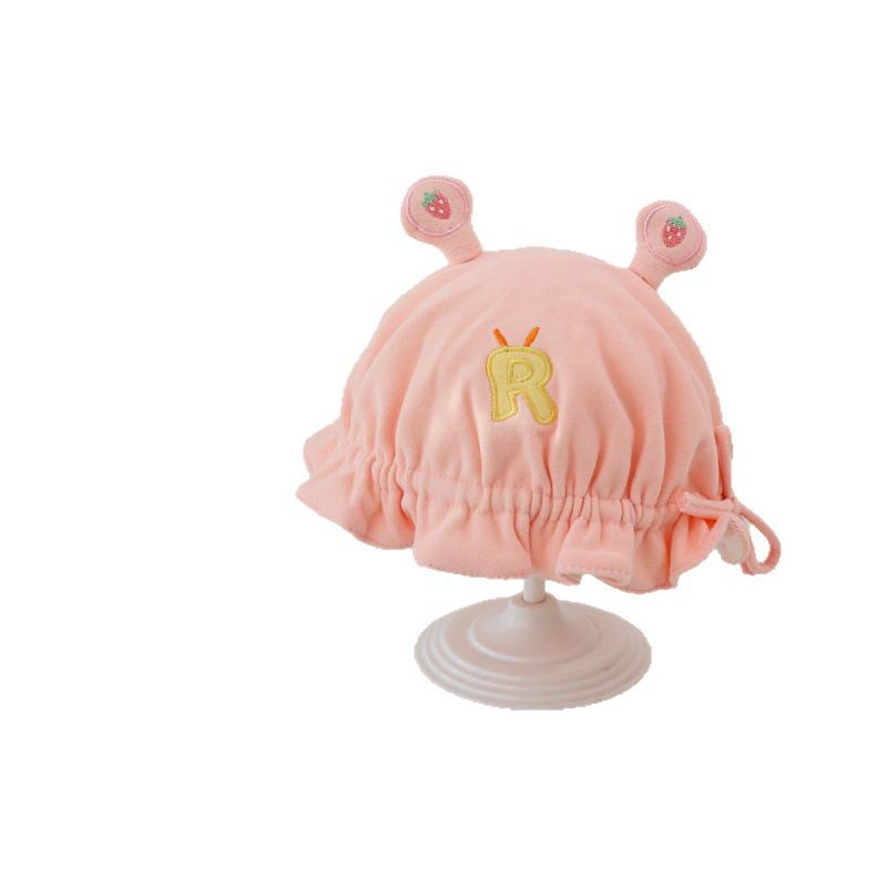 Sombrero de bebé sombrero de embarazo recién nacido primavera y verano día doble delgado cuatro estaciones lindos bebés niñas niños pequeños varones algodón puro