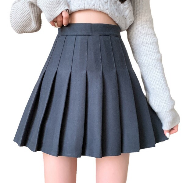 Demi-season pleated skirt